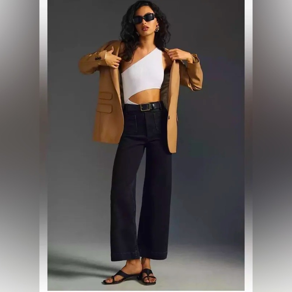 Pilcro Black Wide-Leg Jeans